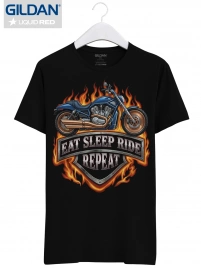 Футболка GILDAN LIQUID RED Eat Sleep Ride